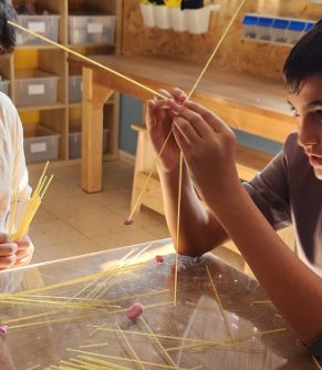 אתגר הפסטה- תרגיל תלמידים בסדנת המייקרס